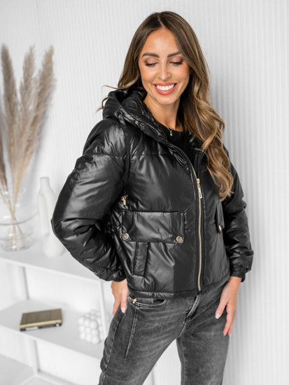 Women's Lightweight Jacket with hood Black Bolf B8216