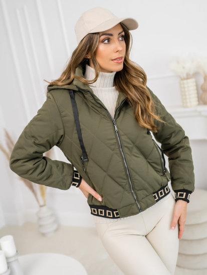 Women's Lightweight Jacket with hood Khaki Bolf 16M9085