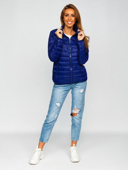 Women's Lightweight Quilted Jacket Navy Blue Bolf 23037