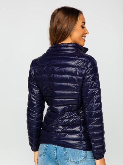 Women's Lightweight Quilted Jacket Navy Blue Bolf 5M706