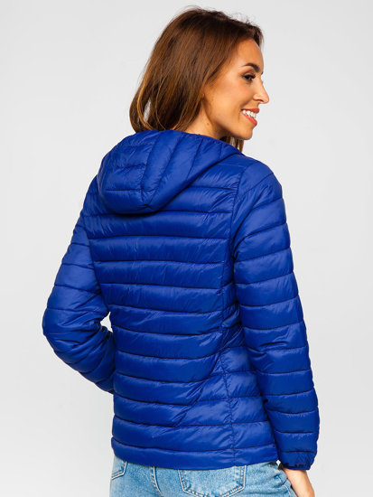 Women's Lightweight Quilted Jacket with hood Cobalt Bolf 20313