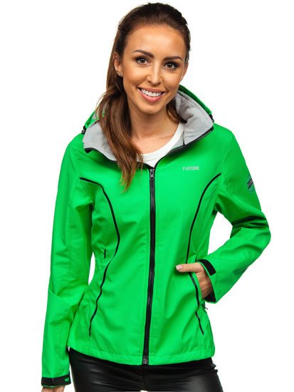 Women's Lightweight Softshell Jacket Green Bolf S010