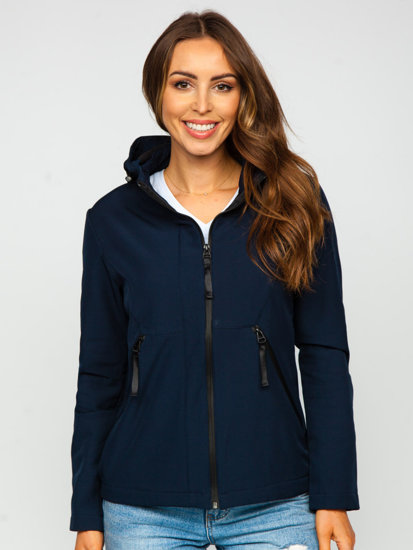 Women's Lightweight Softshell Jacket Navy Blue Bolf HD183