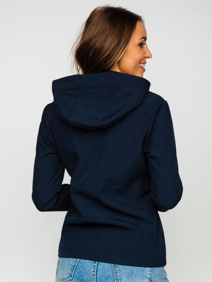 Women's Lightweight Softshell Jacket Navy Blue Bolf HD183