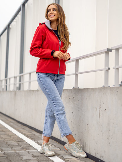 Women's Lightweight Softshell Jacket Red Bolf AB056