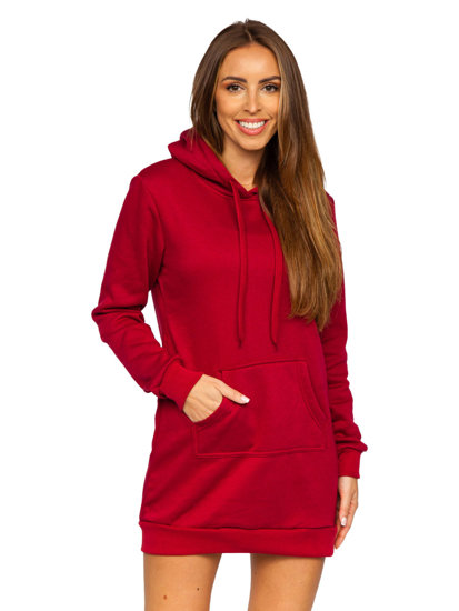 Women's Longline Hoodie Claret Bolf YS10003-A