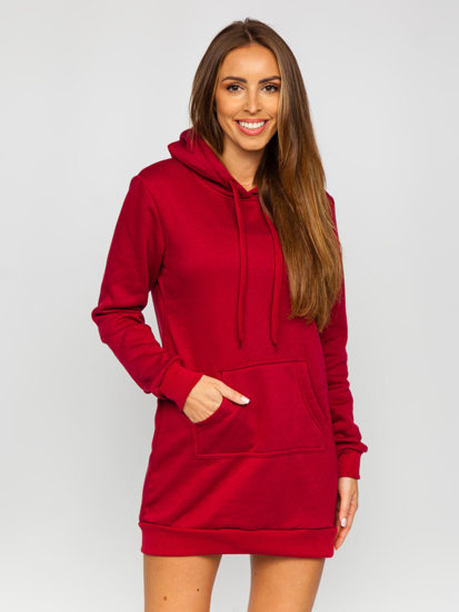 Women's Longline Hoodie Claret Bolf YS10003-A