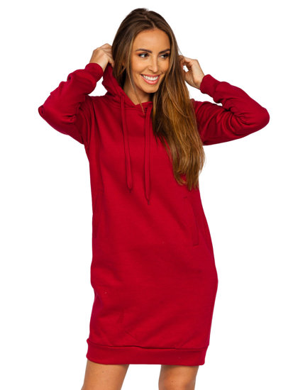 Women's Longline Hoodie Claret Bolf YS10005