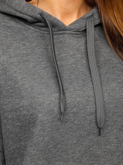 Women's Longline Hoodie Graphite Bolf YS10003-A