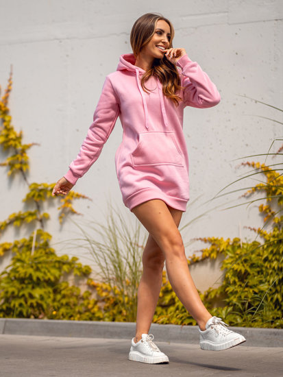 Women's Longline Hoodie Light Pink Bolf YS10003