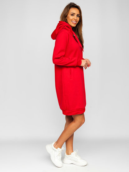 Women's Longline Hoodie Red Bolf YS10005-A