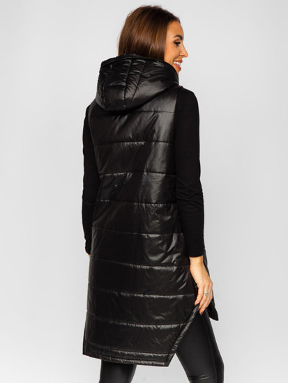 Women's Longline Quilted Gilet Black Bolf B0122