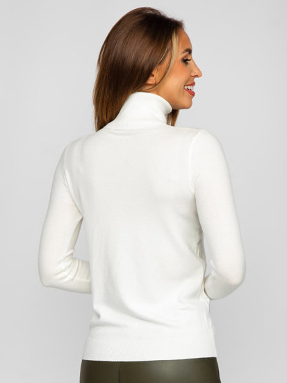 Women's Polo Neck Sweater White Bolf J52000