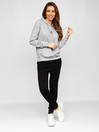 Women's Printed Hoodie Grey Bolf HL9265