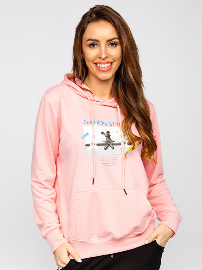 Women's Printed Hoodie Pink Bolf HL9268