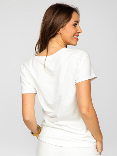 Women's Printed T-shirt White Bolf 52352