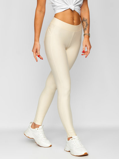 Women's Push Up Leggings Ecru Bolf J50718