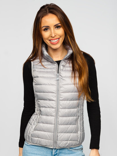 Women's Quilted Gilet Grey Bolf B2705