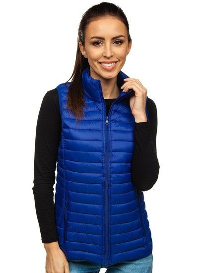 Women's Quilted Gilet Navy Blue Bolf 20314