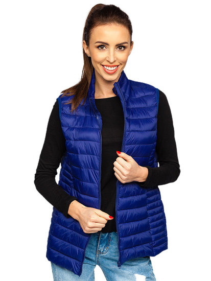 Women's Quilted Gilet Navy Blue Bolf 23038