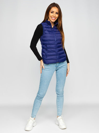 Women's Quilted Gilet Navy Blue Bolf 23077