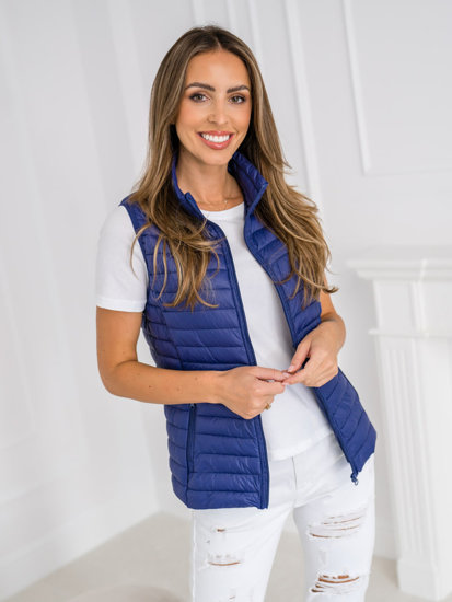 Women's Quilted Gilet Navy Blue Bolf 5M702