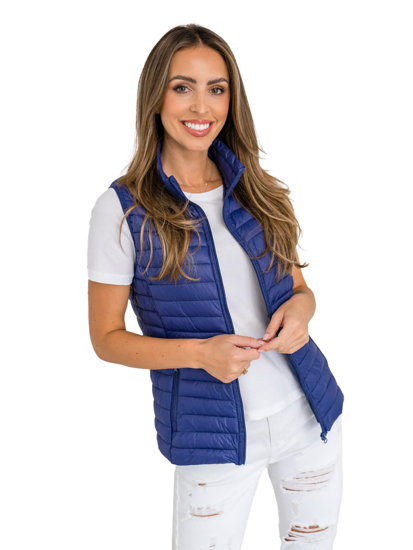 Women's Quilted Gilet Navy Blue Bolf 5M702