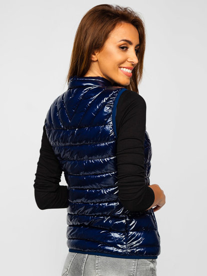 Women's Quilted Gilet Navy Blue Bolf R0107A