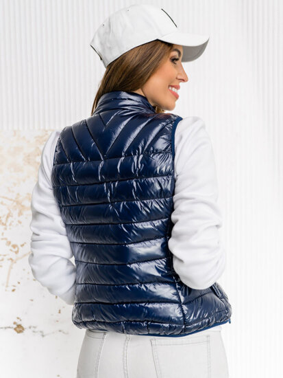 Women's Quilted Gilet Navy Blue Bolf R0107AA1