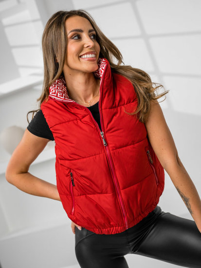 Women's Quilted Gilet Red Bolf 16M9092