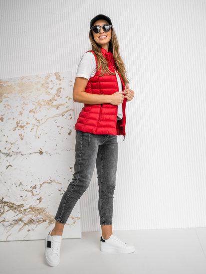 Women's Quilted Gilet Red Bolf 16M9155