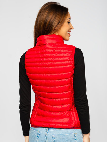 Women's Quilted Gilet Red Bolf B2705