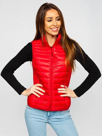 Women's Quilted Gilet Red Bolf B2705