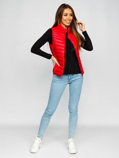 Women's Quilted Gilet Red Bolf B2705