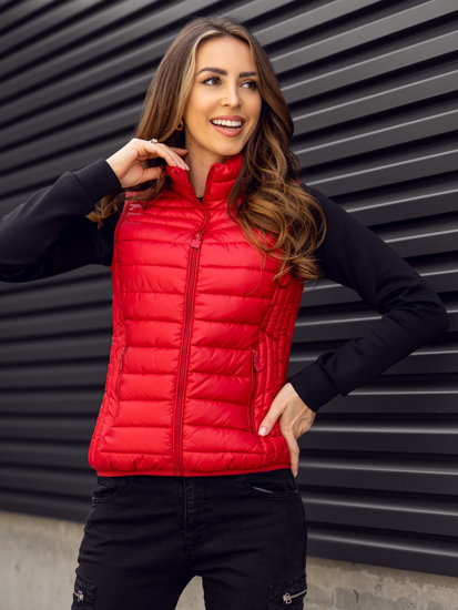 Women's Quilted Gilet Red Bolf B2705A