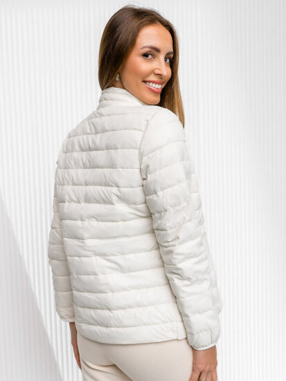 Women's Quilted Lightweight Jacket Beige Bolf 1141