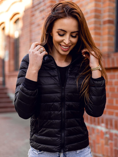 Women's Quilted Lightweight Jacket Black Bolf 20311