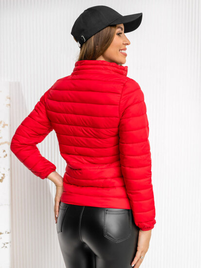 Women's Quilted Lightweight Jacket Dark Red Bolf 1141