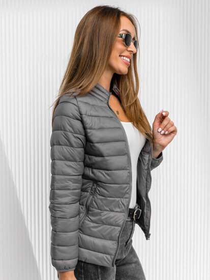 Women's Quilted Lightweight Jacket Grey Bolf 1141