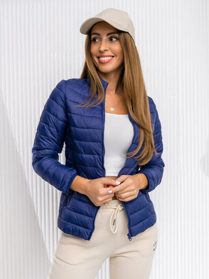 Women's Quilted Lightweight Jacket Navy Blue Bolf 1141