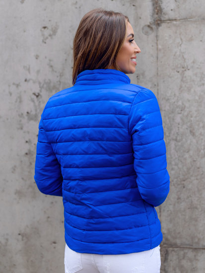 Women's Quilted Lightweight Jacket with Stand Up Collar Cobalt Bolf 1141A