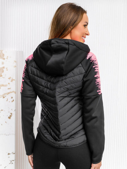 Women's Quilted Lightweight Jacket with hood Black Bolf KSW4007A1