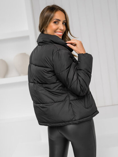 Women's Quilted Winter Jacket Black Bolf 16M9107