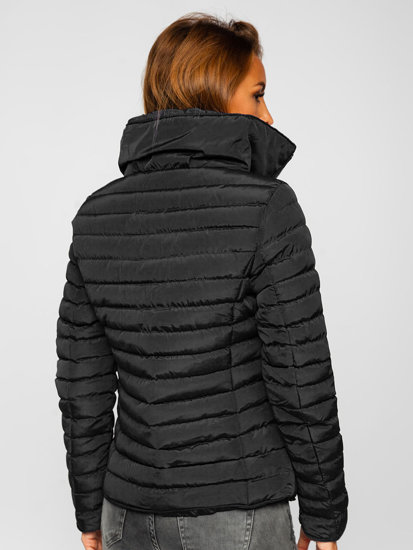 Women's Quilted Winter Jacket Black Bolf 23063