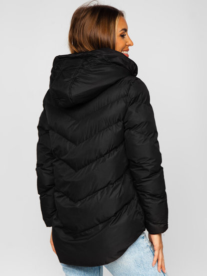 Women's Quilted Winter Jacket Black Bolf 5M739