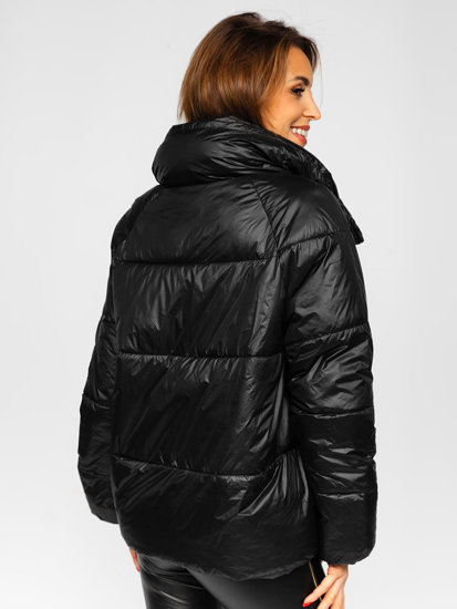 Women's Quilted Winter Jacket Black Bolf P6609