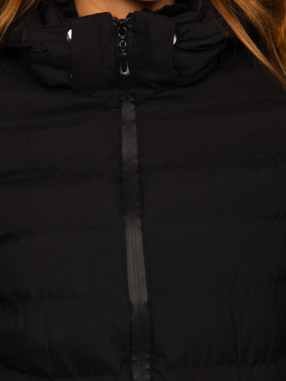 Women's Quilted Winter Jacket with Hood Black Bolf 5M769