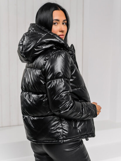 Women's Quilted Winter Jacket with hood Black Bolf 5M3193A1