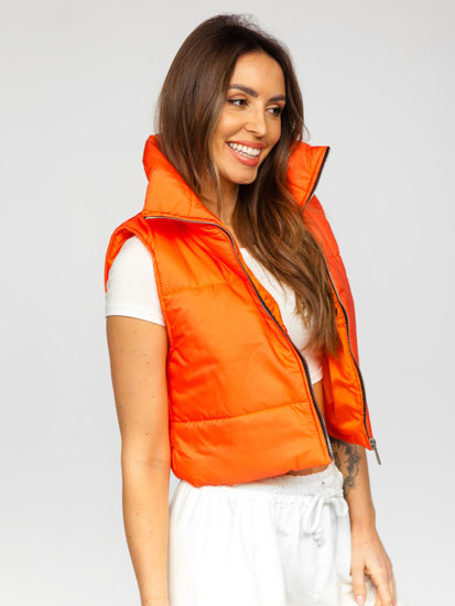 Women's Short Quilted Gilet Orange Bolf 82330