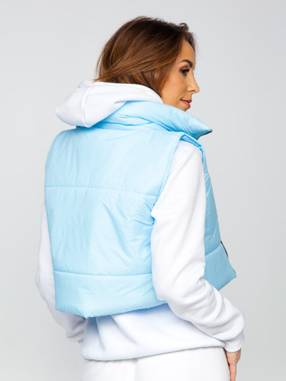 Women's Short Quilted Gilet Sky Blue Bolf 82330